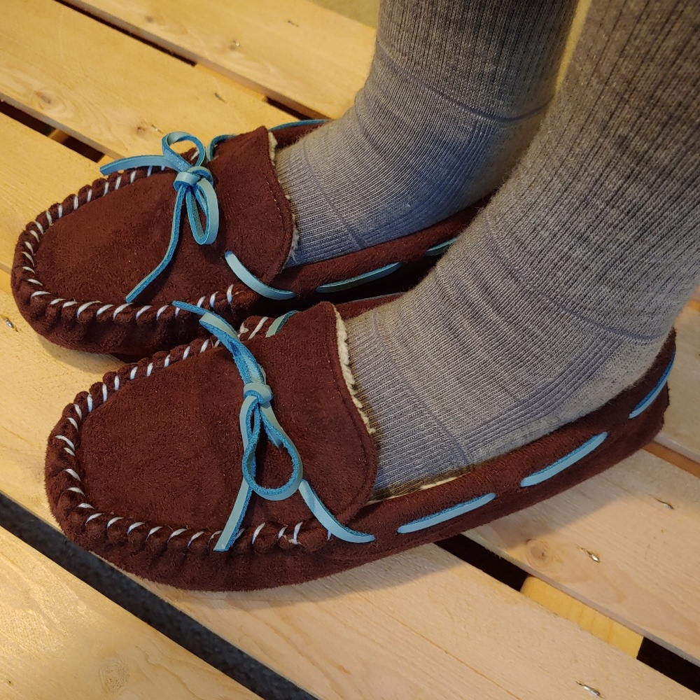 Gold Toe Fabric Moccasin Slippers
